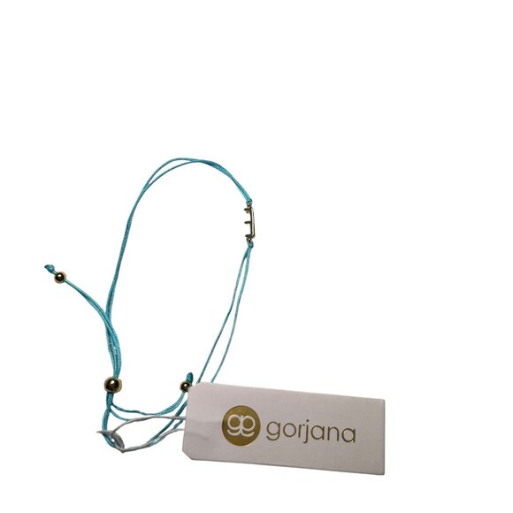 Gorjana Initial Prism Bracelet – Blue String, Letter "E" - Picture 5 of 5